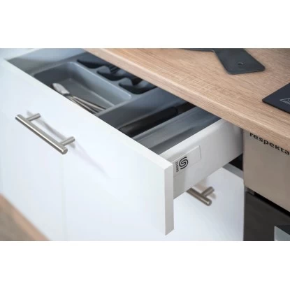 Respekta Küchenzeile KB300ESW 300 Cm Weiß-Eiche Sägerau Nachbildung 21 Respekta Küchenzeile KB300ESW 300 Cm Weiß-Eiche Sägerau Nachbildung – Bild 19