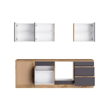 Held Möbel Winkelküche Turin 240 X 240 Cm Graphit-Wotaneiche Ohne E-Geräte 5 Held Möbel Winkelküche Turin 240 X 240 Cm Graphit-Wotaneiche Ohne E-Geräte – Bild 3