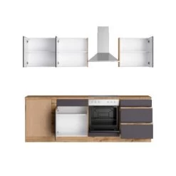 Held Möbel Winkelküche Turin 240 X 240 Cm Graphit-Wotaneiche MitE-Geräten -Küchenwerkzeug – los geht’s! 3550 11016600 1113.6311 2a