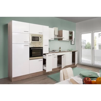 Respekta Küchenzeile KB360EYWMIGKE 360 Cm Weiß Seidengl.-Eiche York Nachbildung 5 Respekta Küchenzeile KB360EYWMIGKE 360 Cm Weiß Seidengl.-Eiche York Nachbildung – Bild 3