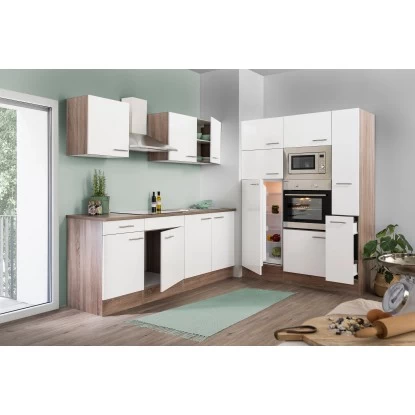 Respekta Küchenzeile KB360EYWMIGKE 360 Cm Weiß Seidengl.-Eiche York Nachbildung 6 Respekta Küchenzeile KB360EYWMIGKE 360 Cm Weiß Seidengl.-Eiche York Nachbildung – Bild 4