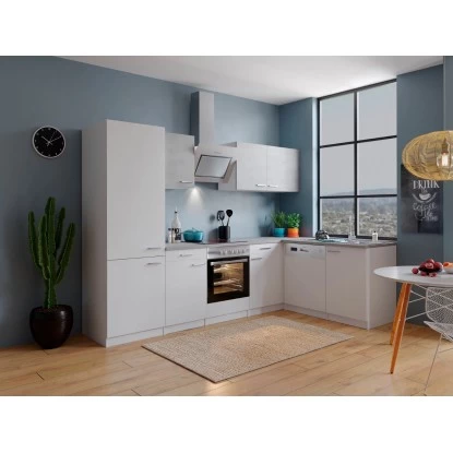 Respekta Winkelküche KBL280WWBSCGKEG 280 X 172 Cm Weiß-Beton Optik 3 Respekta Winkelküche KBL280WWBSCGKEG 280 X 172 Cm Weiß-Beton Optik