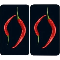 Wenko Herdabdeckplatte Universal Peperoni Duo 2er-Set Für Alle Herdarten