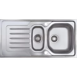 Eurodomo Einbauspüle Onda 100 Cm Edelstahl Glatt