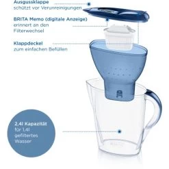 Brita Wasserfilter-Kanne Marella 2,4 L Blau Inkl. Maxtra Pro All-in-1 Kartusche -Küchenwerkzeug – los geht’s! 4006387125233 2981 AI 02