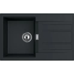 Einbauspüle Granitverbundwerkstoff Schwarz