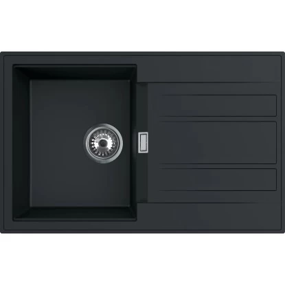 Einbauspüle Granitverbundwerkstoff Schwarz 3 Einbauspüle Granitverbundwerkstoff Schwarz