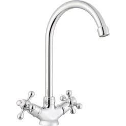 OBI Zweigriff-Küchenarmatur Sil Verchromt