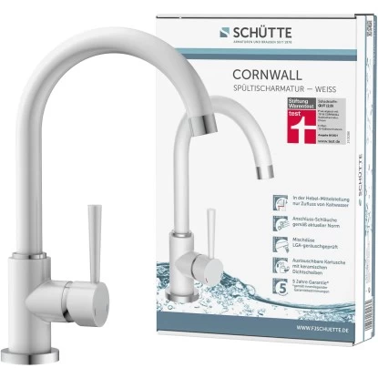 Schütte Spültischarmatur Cornwall Weiß-Chrom 4 Schütte Spültischarmatur Cornwall Weiß-Chrom – Bild 2