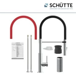 Schütte Spültischarmatur Mit Soft-Touch Schlauch Stilo Chrom-Schwarz -Küchenwerkzeug – los geht’s! 4008431791807 2759 5