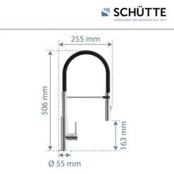 Schütte Spültischarmatur Mit Soft-Touch Schlauch Stilo Chrom-Schwarz -Küchenwerkzeug – los geht’s! 4008431791807 2759 6