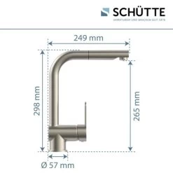 Schütte Spültischarmatur Niederdruck Herausziehbare Auslauf London Edelstahl 15 Schütte Spültischarmatur Niederdruck Herausziehbare Auslauf London Edelstahl -Küchenwerkzeug – los geht’s! 4008431797298 2759 7
