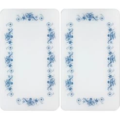 Wenko Herdabdeckplatten Universal Blaue Rankblüten 2er Set Mehrfarbig