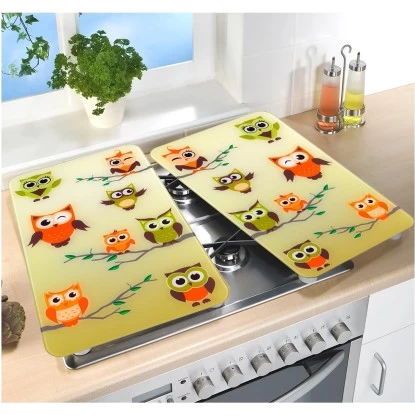 Wenko Herdabdeckplatten Universal Eulenversammlung 2er Set Mehrfarbig 5 Wenko Herdabdeckplatten Universal Eulenversammlung 2er Set Mehrfarbig – Bild 3