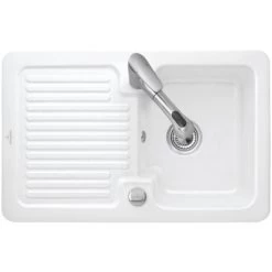 Villeroy & Boch Einbauspüle Condor 45 Ablaufg. Keramik Weiß Alpin CeramicPlus