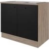 Flex-Well Exclusiv Spülenunterschrank Capri 100 Cm Schwarz Matt-Endgrain Oak -Küchenwerkzeug – los geht’s! 4047584070117 4051 S 02