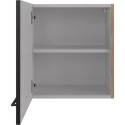 Flex-Well Exclusiv Oberschrank Capri 50 Cm X 55 Cm Schwarz Matt-Endgrain Oak -Küchenwerkzeug – los geht’s! 4047584070162 4051 S 02