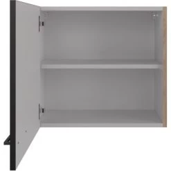 Flex-Well Exclusiv Oberschrank Capri 60 Cm X 55 Cm Schwarz Matt-Endgrain Oak -Küchenwerkzeug – los geht’s! 4047584070179 4051 S 02