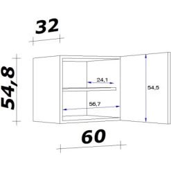Flex-Well Exclusiv Oberschrank Capri 60 Cm X 55 Cm Schwarz Matt-Endgrain Oak -Küchenwerkzeug – los geht’s! 4047584070179 4051 VM H60
