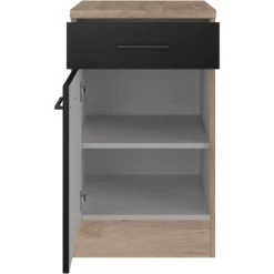 Flex-Well Exclusiv Unterschrank Capri 50 Cm Schwarz Matt-Endgrain Oak 8 Flex-Well Exclusiv Unterschrank Capri 50 Cm Schwarz Matt-Endgrain Oak -Küchenwerkzeug – los geht’s! 4047584070254 4051 S 03