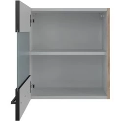 Flex-Well Exclusiv Glas-Oberschrank Capri 50 Cm Schwarz Matt-Endgrain Oak 8 Flex-Well Exclusiv Glas-Oberschrank Capri 50 Cm Schwarz Matt-Endgrain Oak -Küchenwerkzeug – los geht’s! 4047584070377 4051 S 03