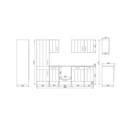 Respekta Premium Küchenzeile Landhaus 280 Cm Lärche Weiß Matt (DAH CH22058IXB) -Küchenwerkzeug – los geht’s! 4080271 4384 3
