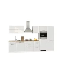 Held Möbel Küchenzeile Mailand 360 Cm Weiß Hochglanz-Weiß Matt Mit E-Geräten -Küchenwerkzeug – los geht’s! 4110 11016600 631.1.6210 1