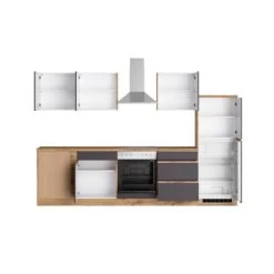 Held Möbel Winkelküche Turin 240 X 300 Cm Graphit-Wotaneiche Mit E-Geräten -Küchenwerkzeug – los geht’s! 4160 11016600 1115.6311 2a