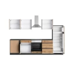 Held Möbel Winkelküche Turin 240 X 300 Cm Wotaneiche-Graphit Mit E-Geräten -Küchenwerkzeug – los geht’s! 4335 11016600 1117.6310 2a