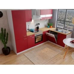 Respekta Winkelküche KBL280WRCGKEG 280 X 172 Cm Rot-Weiß-Butcher Nussbaum -Küchenwerkzeug – los geht’s! 4384 neu KBL280WRCGKEG 03