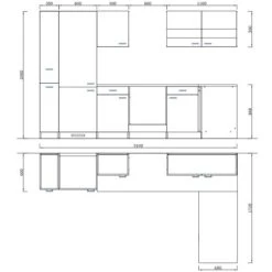 Respekta Winkelküche KBL310WRCGKEG 310 X 172 Cm Rot-Weiß-Butcher Nussbaum -Küchenwerkzeug – los geht’s! 4384 neu KBL310WRCGKEG 04
