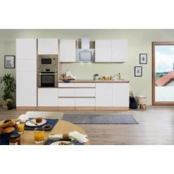 Respekta Premium Küchenzeile Grifflos 335 Cm Weiß Matt-Eiche Sägerau -Küchenwerkzeug – los geht’s! 444 4384 GLRP335HESWMGKE 2