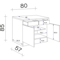 Flex-Well Exclusiv Unterschrank Vintea 80 Cm Magnolie Matt - Lancelot Oak -Küchenwerkzeug – los geht’s! 452596 4051 5 1
