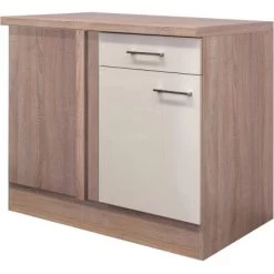 Flex-Well Exclusiv Eck-Unterschrank Orlando 110 X 60 Cm Kaschmir Glanz