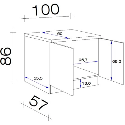 Flex-Well Exclusiv Spülenunterschrank Valero 100 Cm Hochglanz Weiß-Sonoma Eiche 4 Flex-Well Exclusiv Spülenunterschrank Valero 100 Cm Hochglanz Weiß-Sonoma Eiche – Bild 2