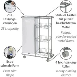 Wenko Sammelwagen Slim 3 Etagen -Küchenwerkzeug – los geht’s! 454027 1068 02