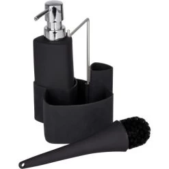 Wenko Spül-Set Empire Schwarz 19 Cm X 11 Cm X 12,5 Cm