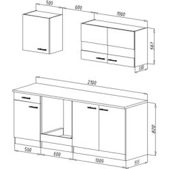 Respekta Küchenzeile KB210WR 210 Cm Rot-Weiß -Küchenwerkzeug – los geht’s! 46512 4384 neu KB210WRG 04
