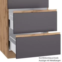 Held Möbel Küchenzeile Turin 300 Cm Graphit-Wotaneiche Mit E-Geräten -Küchenwerkzeug – los geht’s! 4665 11016600 1120.6311 8a