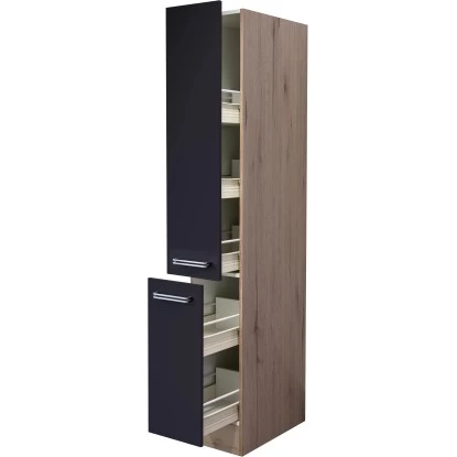 Flex-Well Exclusiv Apotheker-Hochschrank Lara 30 Cm Anthrazit-San Remo Eiche 3 Flex-Well Exclusiv Apotheker-Hochschrank Lara 30 Cm Anthrazit-San Remo Eiche
