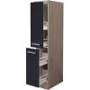 Flex-Well Exclusiv Demi-Apothekerschrank Lara 30 Cm Anthrazit-San Remo Eiche -Küchenwerkzeug – los geht’s! 4785374 4051 DAS30Lara