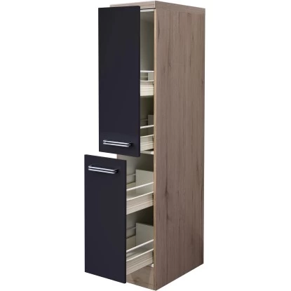 Flex-Well Exclusiv Demi-Apothekerschrank Lara 30 Cm Anthrazit-San Remo Eiche 3 Flex-Well Exclusiv Demi-Apothekerschrank Lara 30 Cm Anthrazit-San Remo Eiche