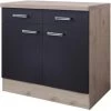 Flex-Well Exclusiv Unterschrank Lara 80 Cm Anthrazit-San Remo Eiche -Küchenwerkzeug – los geht’s! 4785531 4051 us80Lara