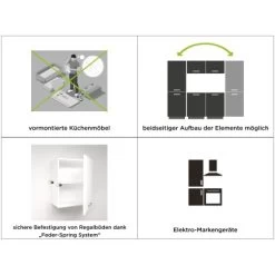 Küchenzeile Sandra 210 Cm Eiche Weiß -Küchenwerkzeug – los geht’s! 4814596 2657 Bozza7