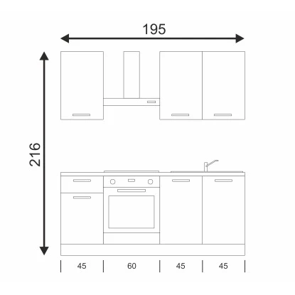Marinelli Cucine Küchenzeile Lucia 195 Cm Lärche - Weiß 12 Marinelli Cucine Küchenzeile Lucia 195 Cm Lärche - Weiß – Bild 10