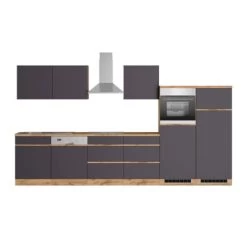 Held Möbel Küchenzeile Turin 360 Cm Graphit-Wotaneiche Mit E-Geräten -Küchenwerkzeug – los geht’s! 4970 11016600 1126.6311 1a