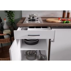 Respekta Küchenzeile KB150EYW 150 Cm Weiß-Eiche York Nachbildung -Küchenwerkzeug – los geht’s! 4977898 4384 5