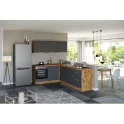 Held Möbel Winkelküche 240 Cm - 180 Cm Matt Grau-Wotaneiche -Küchenwerkzeug – los geht’s! 4 11016600 1013.6293 3b 14