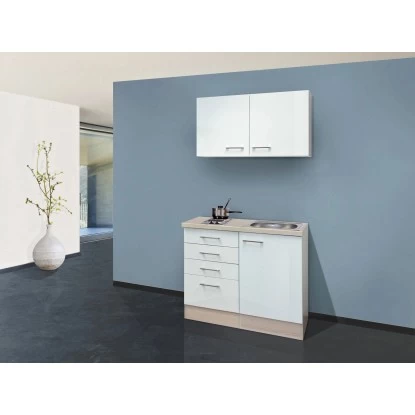 Flex-Well Exclusiv Miniküche Abaco 100 Cm Perlmutt Glänzend-Akazie Nachbildung 3 Flex-Well Exclusiv Miniküche Abaco 100 Cm Perlmutt Glänzend-Akazie Nachbildung