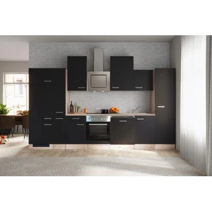 Flex-Well Exclusiv Küchenzeile Lara 360 Cm Anthrazit - San Remo Eiche 12 Flex-Well Exclusiv Küchenzeile Lara 360 Cm Anthrazit - San Remo Eiche – Bild 10